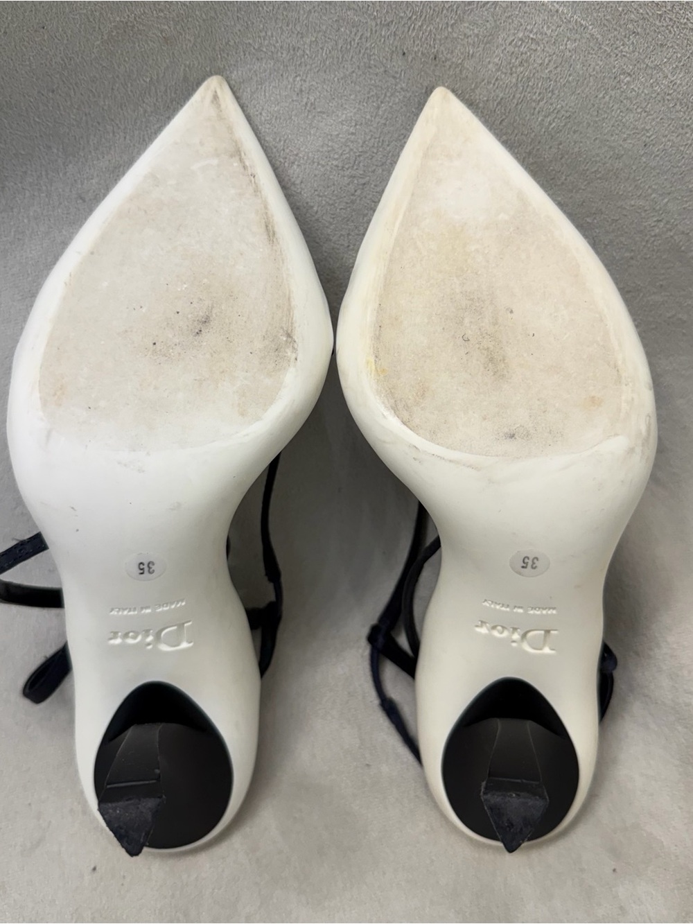Christian Dior x RAF Simons 2014 Runway Light Blue & White Sculptured Heel Pumps - Picture 7 of 7